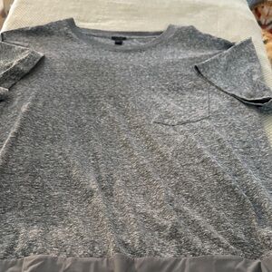 J. Crew Heather Gray Short Sleeve Bodysuit with Pocket